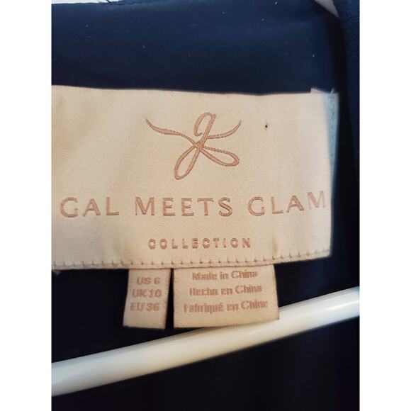 Gal Meets Glam Navy Bella Dress Women's Size‎ 6 - Picture 4 of 7